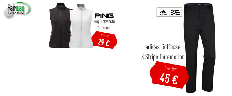 Deal der Woche: Golfbekleidung von Ping und adidas