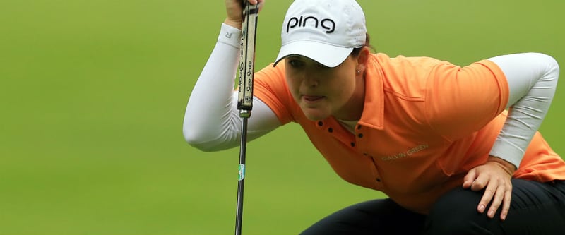 Caroline Masson im Aufschwung vor dem Finale des Lorena Ochoa Invitational. (Foto: Getty)