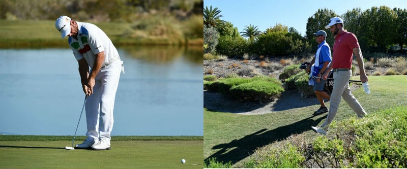 Während Chris Kirk (re.) zum Auftakt der OHL Classic entspannt und erfolgreich unterwegs war, musste Alex Cejka (li.) kämpfen. (Foto: Getty)