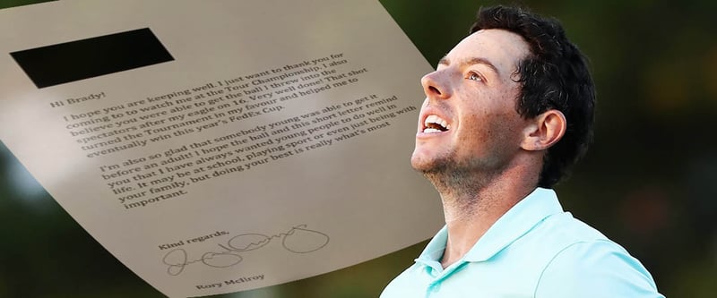Rory McIlroy spielt nicht nur vorbildlich Golf. In einem Brief zeigt er sich als Inspiration für den Nachwuchs.