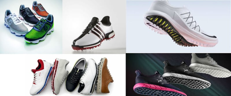 Wir haben für Sie eine Auswahl an Golfschuhen für die Saison 2017 zusammengestellt, von der wir glauben, dass Sie die besten Schuhe abdeckt. (Foto: FootJoy/adidas/Puma/Ecco/Nike)