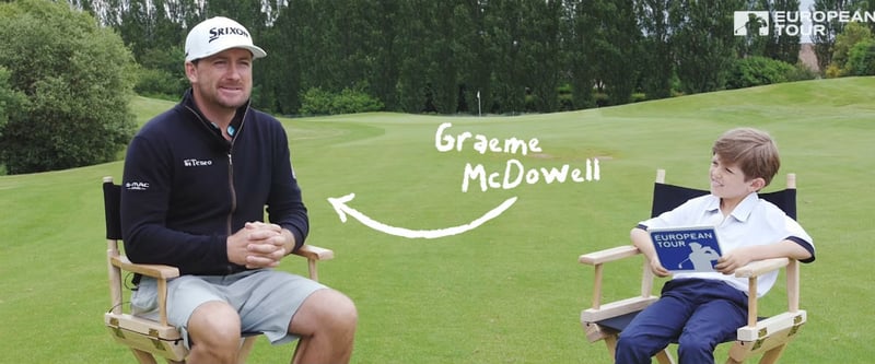 Graeme McDowell trifft auf Billy und seine schonungslosen Fragen. (Foto: Screenshot)