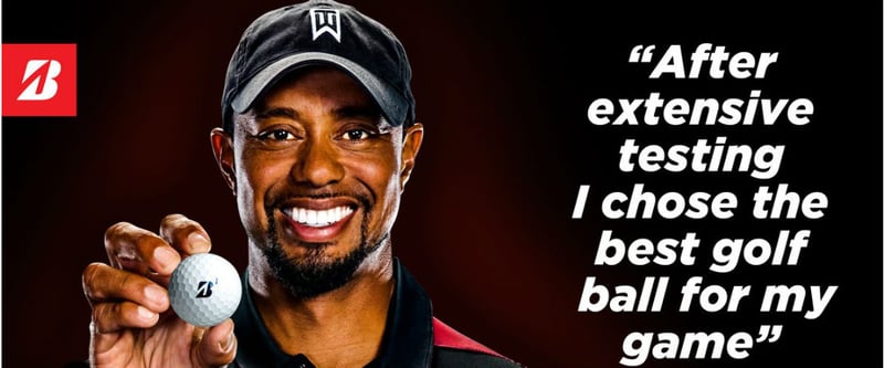 Wird die Kugel ihm gute Dienste leisten? Tiger Woods entscheidet sich für Bridgestone als neuen Ausrüster. (Foto: Bridgestone Golf / Tiger Woods)