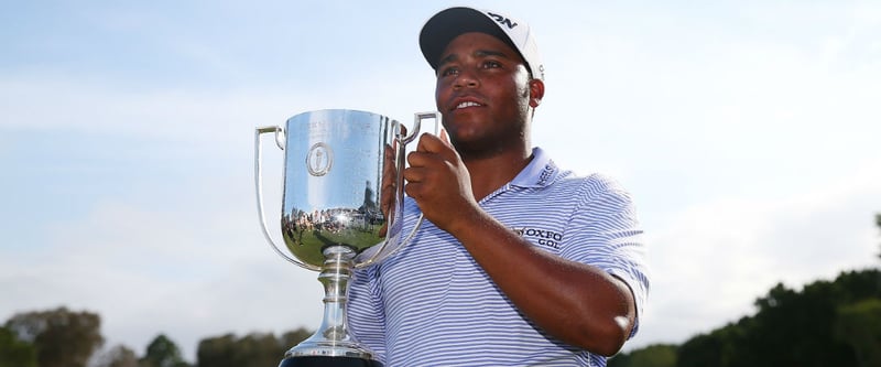 Glücklicher Sieger. Harold Varner III gewinnt bei der Australian PGA Championship sein erstes Profiturnier. (Foto: Getty)