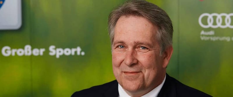 Claus Kobold, Präsident des Deutschen Golf Verbandes, auf der Jahres-Pressekonferenz in Stuttgart. (Foto: DGV)