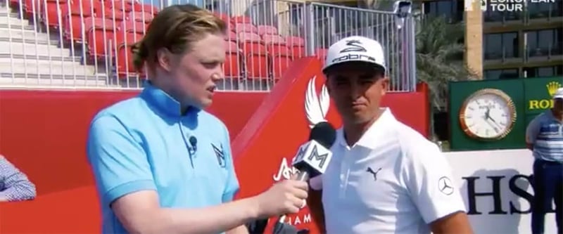 Golf Video Awkward Reporter European Tour Abu Dhabi HSBC Championship