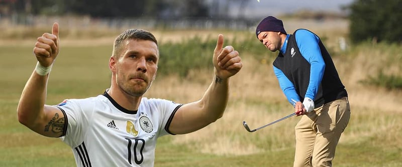 Lukas Podolski Michael Ballack Golf Fussballer Artikelbild