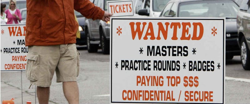 Die Tickets für das Masters in Augusta sind wie jedes Jahr so begehrt, dass extreme Preise aufgerufen werden.