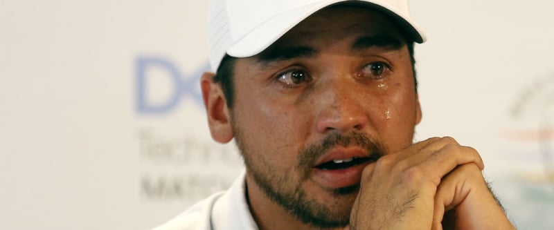 Ein emotionaler Jason Day verkündet seinen Rücktritt von der WGC - Dell Technologies Match Play. (Foto: Getty)