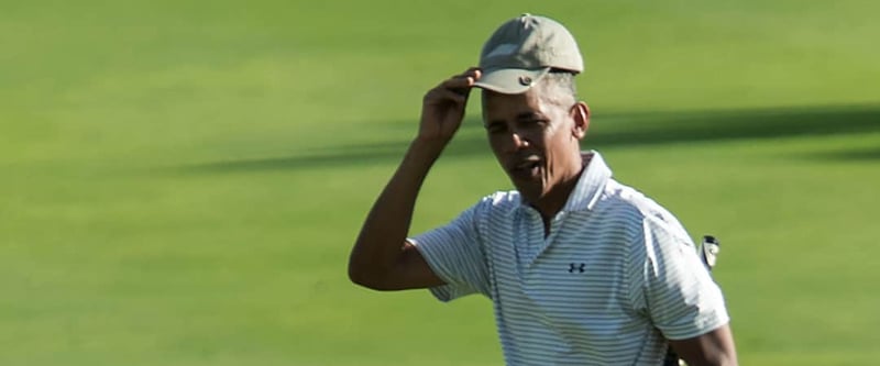 Ex-Präsident Barack Obama auf dem Old Course von St. Andrews, dem Home of Golf