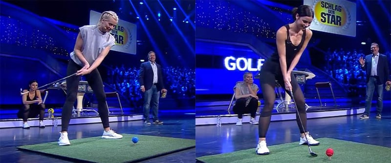 Golf-Darts bei Schlag den Star Lena Gercke vs. Lena Meyer-Landrut