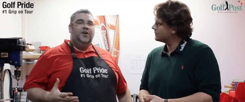 Mit dem Even Par Golf Inhaber, Dietmar Olbert (li.) hat sich unser Equipment-Redakteur, Robin Bulitz zum Griffwechsel getroffen und brandneue Golf Pride Griffe aufgezogen. (Foto: Golf Post)