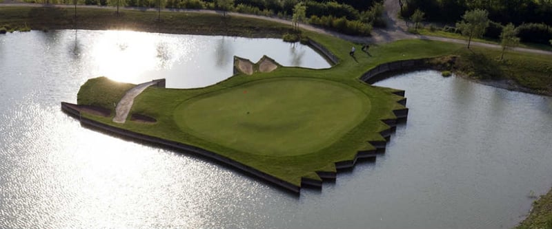 Im Golf Club Hardenberg gibt es ein Inselgrün in Form eines Keilerkopfs (Foto: Heinrich Hecht)