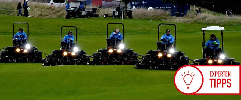 Zeitlich scheint es ungünstig, doch am Ende haben alle Golfer mehr davon, wenn im Trockenen gemäht wird. (Foto: Getty)