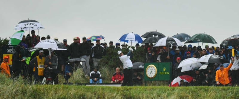 Am zweiten Tag der British Open 2017 hatten die Spieler mit Wind und Wetter zu kämpfen. (Foto: Getty)