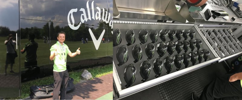 Ein glücklicher Golf Post Leser besuchte im Rahmen der BMW International Open den Callaway Tour Truck. (Foto: Golf Post)