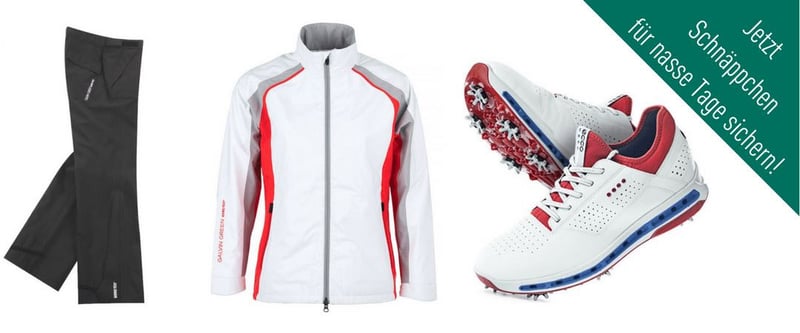 Im Deal der Woche finden Sie Regenbekleidung, Golfschuhe und Pullover für die nass-kalten Tage von Galvin Green, Under Armour, Nike, Puma und Co. (Foto: Calvin Green / Ecco)