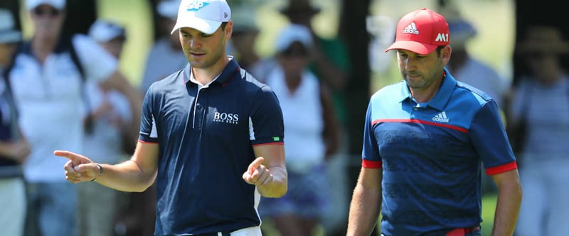 Martin Kaymer (l.) macht nach der Open Championship in der Golf Weltrangliste einen Platz gut. (Foto: Getty)