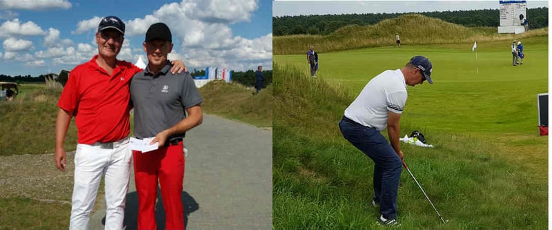 Frank Neumann (l.) mit Magnus Atlevi bei der Winstongolf Senior Open. (Foto: Frank Neumann)