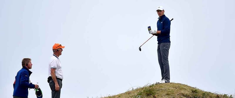 Jordan Spieth auf Abwegen. Im Finale der British Open brauchte er einen lauten Knall, um den Sieg zu sichern. (Foto: Getty)