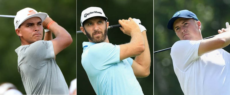 Rickie Fowler, Dustin Johnson und Jordan Spieth stehen bei der Northern Trust 2017 an der Spitze. (Foto: Getty)