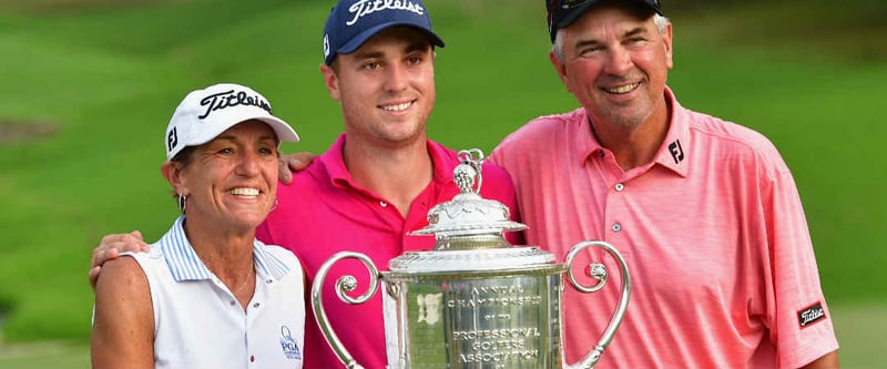 Justin Thomas sichert sich bei der PGA Championship 2017 seinen ersten Majortitel. (Foto: Getty)