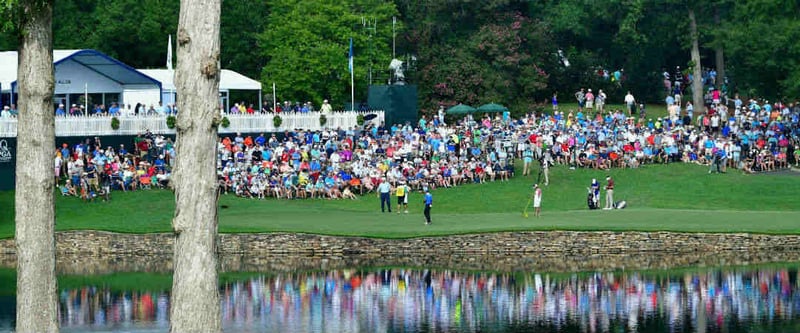 Das Grün der 17. Spielbahn bei der PGA Championship 2017 in Quail Hollow. (Foto: Getty)