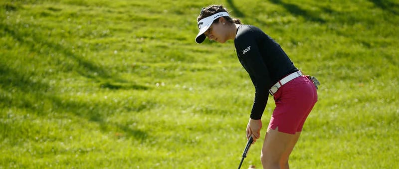 Sandra Gal gerät an Loch 16 bei der Indy Women in Tech Championship in Schwierigkeiten. (Foto: Getty)