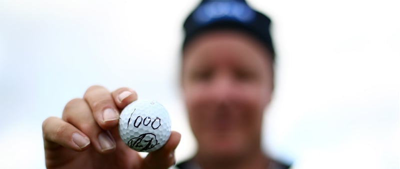 Der Finne Mikko Ilonen lässt sich feiern, da er das tausendste Ass spielt auf der European Tour. (Foto: Getty)