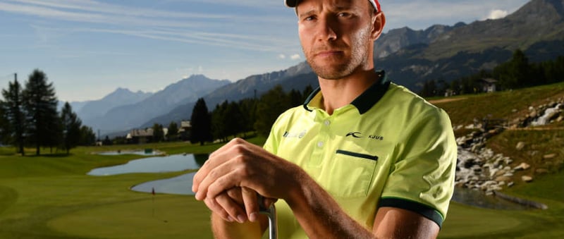 Maximilian Kieffer ist führender Deutscher beim Omega European Masters und posierte im Vorfeld vor atemberaubender Kulisse. (Foto: Getty)