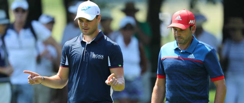 Martin Kaymer und Sergio Garcia, der mit seiner Stiftung das Valderrama Masters austrägt. (Foto: Getty)