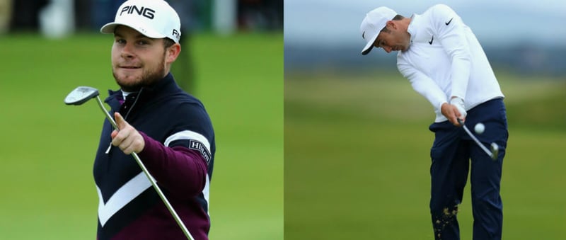 Tyrrell Hatton baut hauptsächlich auf Ping, Ross Fisher besticht mit Mizuno Eisen. (Foto: Getty)