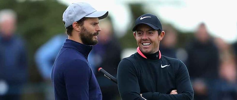 Rory McIlroy mit Schauspieler Jamie Dornan bei der Alfred Dunhill Links Championship. (Foto: Getty)