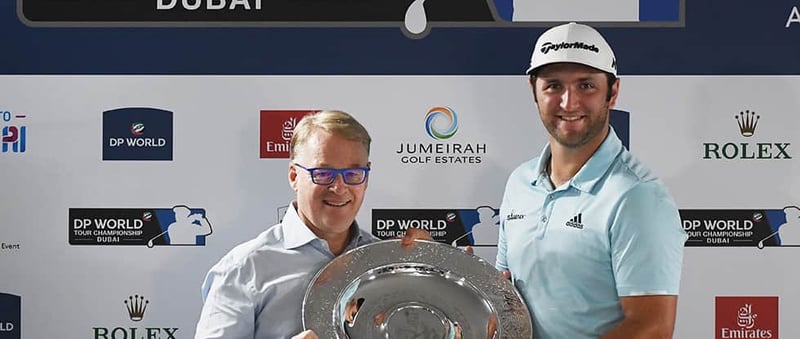 Als Vierter im Race to Dubai und Fünfter in der Weltrangliste ist der Spanier Jon Rahm zurecht zum Rookie of the Year gekürt worden. (Foto: Getty)