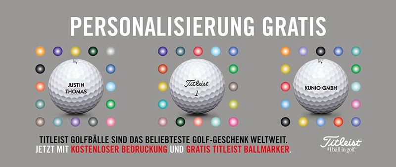 Titleist personalisiert vor Weihnachten wieder gratis die bestellten Bälle nach Wunsch. (Foto: Titleist)