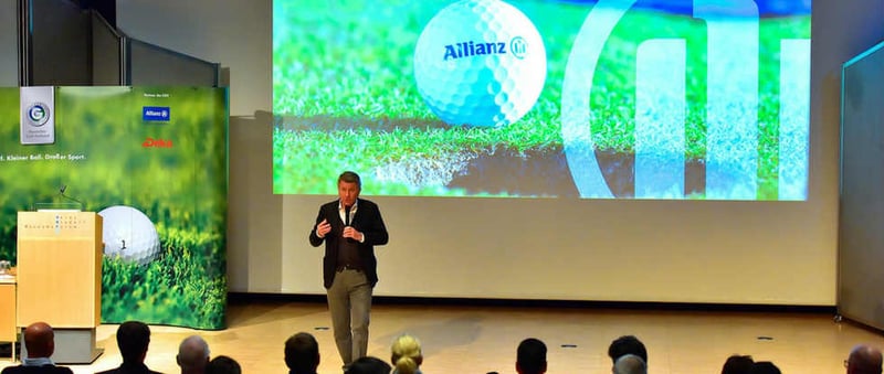 Manfred Boschatzke, Direktor Marke und Sponsoring bei der Allianz-Gruppe, referierte zum Thema: Allianz und Jugend (Bild: Jan Braun)