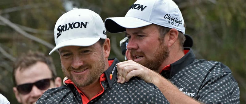 Shane Lowry und Graeme McDowell machen Steve Stricker und Sean O'Hair beim QBE Shootout Konkurrenz. (Foto: Getty)