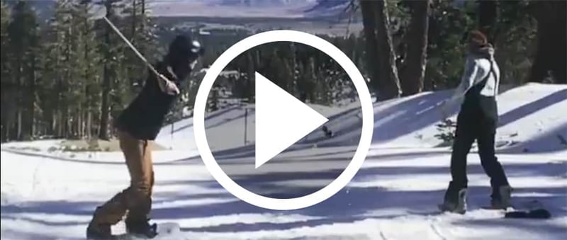 Snowboard Trickshot Golf Video Tania Tare
