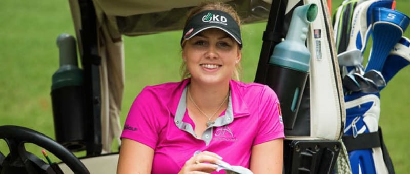 Olivia Cowan gibt sich im Golf Post Interview zufrieden und selbstbewusst. (Foto: Twitter.com/@LETgolf)
