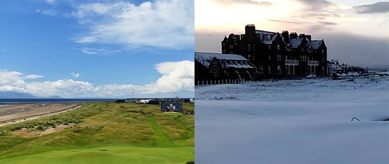 Golf Fotostrecke Britische Linkskurse im Schnee