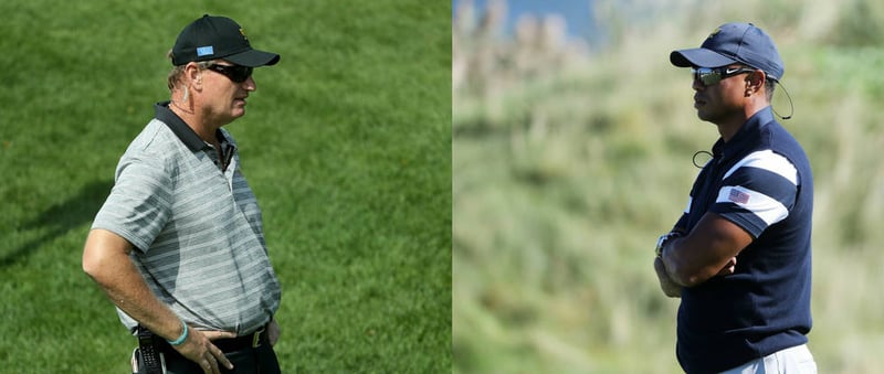 Beim Presidents Cup 2017 standen sich Ernie Els und Tiger Woods als Vize-Captains gegenüber. (Foto: Getty)