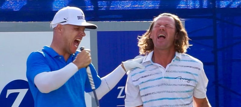 Alex Cejka und Ben Crane liefern eine Show zu ihrer Walk-Up Musik auf der PGA Tour. (Foto: instagram.com/@pgatour)