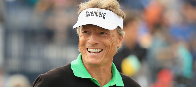 Bernhard Langer hat gut Lachen am Moving Day der Open Championship 2018. (Foto: Getty)