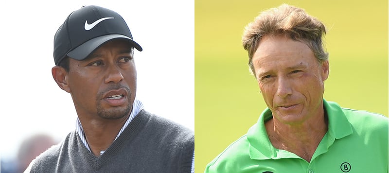 Bernhard Langer (r.) und Tiger Woods stehen im Finale der 147. Open Championship. (Foto: Getty)