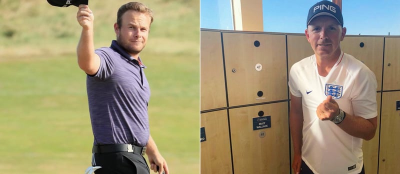 Tyrrell Hatton und Matt Wallace haben eines gemeinsam: Beide wollen England am Sonntag siegen sehen und auf der European Tour gewinnen. (Foto: Instagram/@tyrrellhatton und @mattwallacegolf)