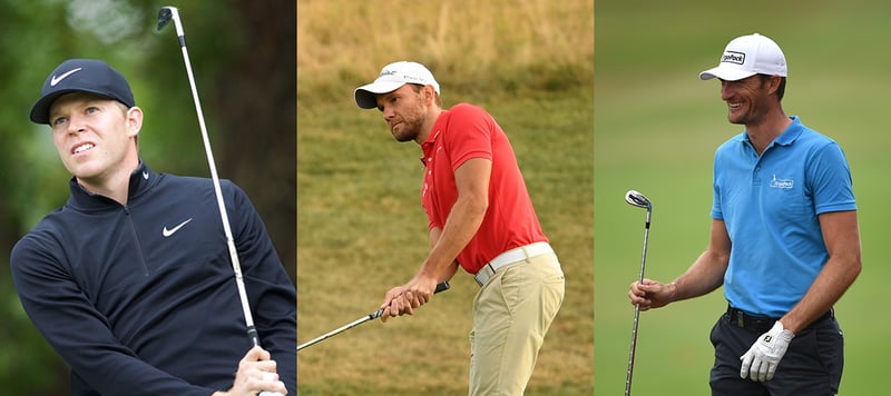 Alexander Knappe, Maximilian Kieffer und Sebastian Heisele im Finale des D+D Real Czech Masters 2018. Die Tee Times. (Foto: Getty)