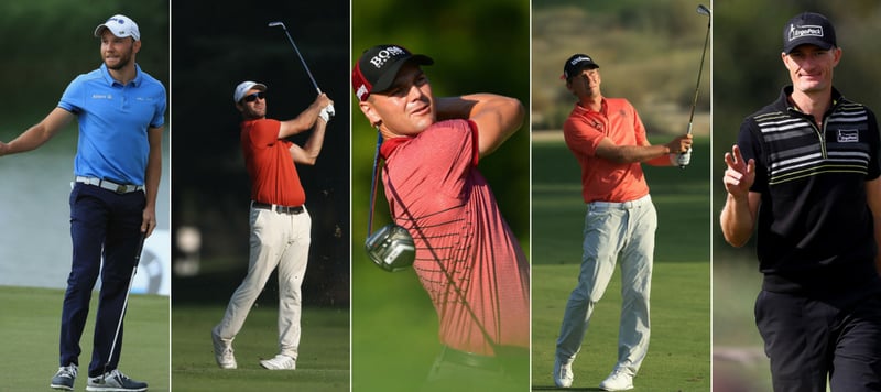 Max Kieffer, Florian Fritsch, Martin Kaymer, Marcel Siem und Sebastian Heisele (von links nach rechts) versuchen ihr Glück bei der Nordea Masters auf der European Tour. (Foto:Getty)