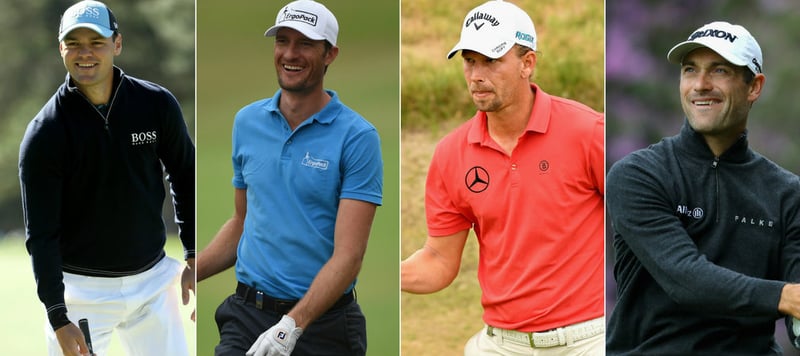 Martin Kaymer, Sebastian Heisele, Marcel Siem und Flo Fritsch sind in dieser Woche auf der European Tour unterwegs. (Fotos: Getty)