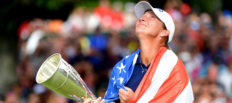 Angela Stanford zittert sich zum Sieg bei der Evian Championship. (Foto: Getty)