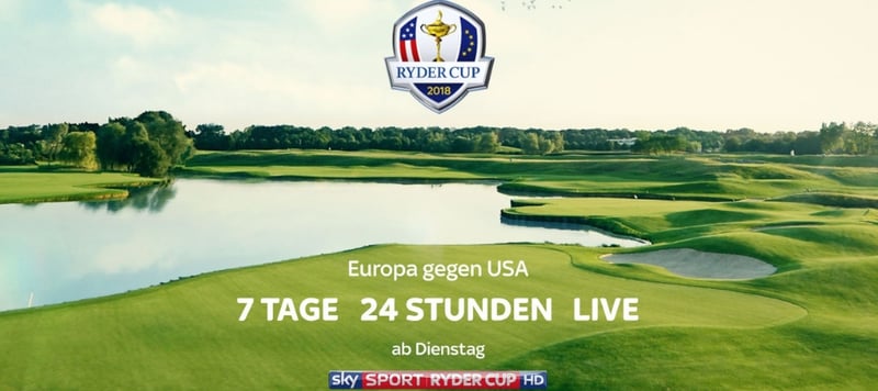 Sky Sport geht zum Ryder Cup 2018 in die Vollen in installiert einen eigenen Sender der rund um die Uhr läuft. (Foto: Sky)